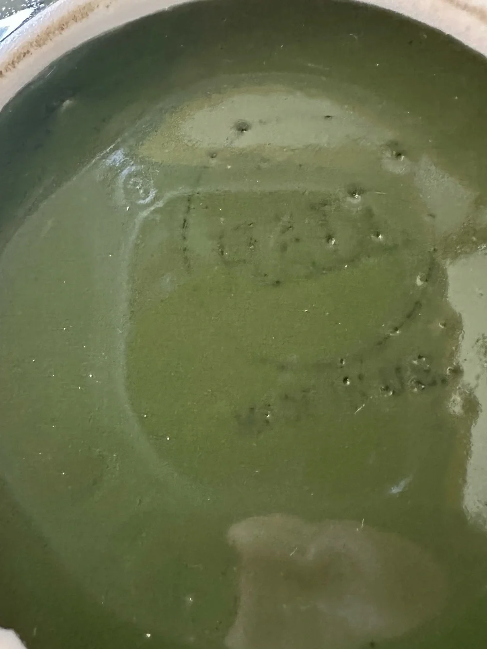 Olive Green Ceramic mini Teapot